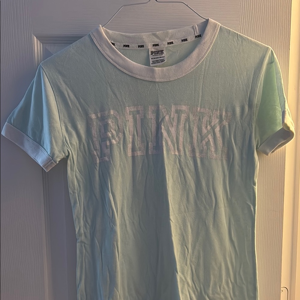 PINK Victoria's Secret Mint Green T-Shirt